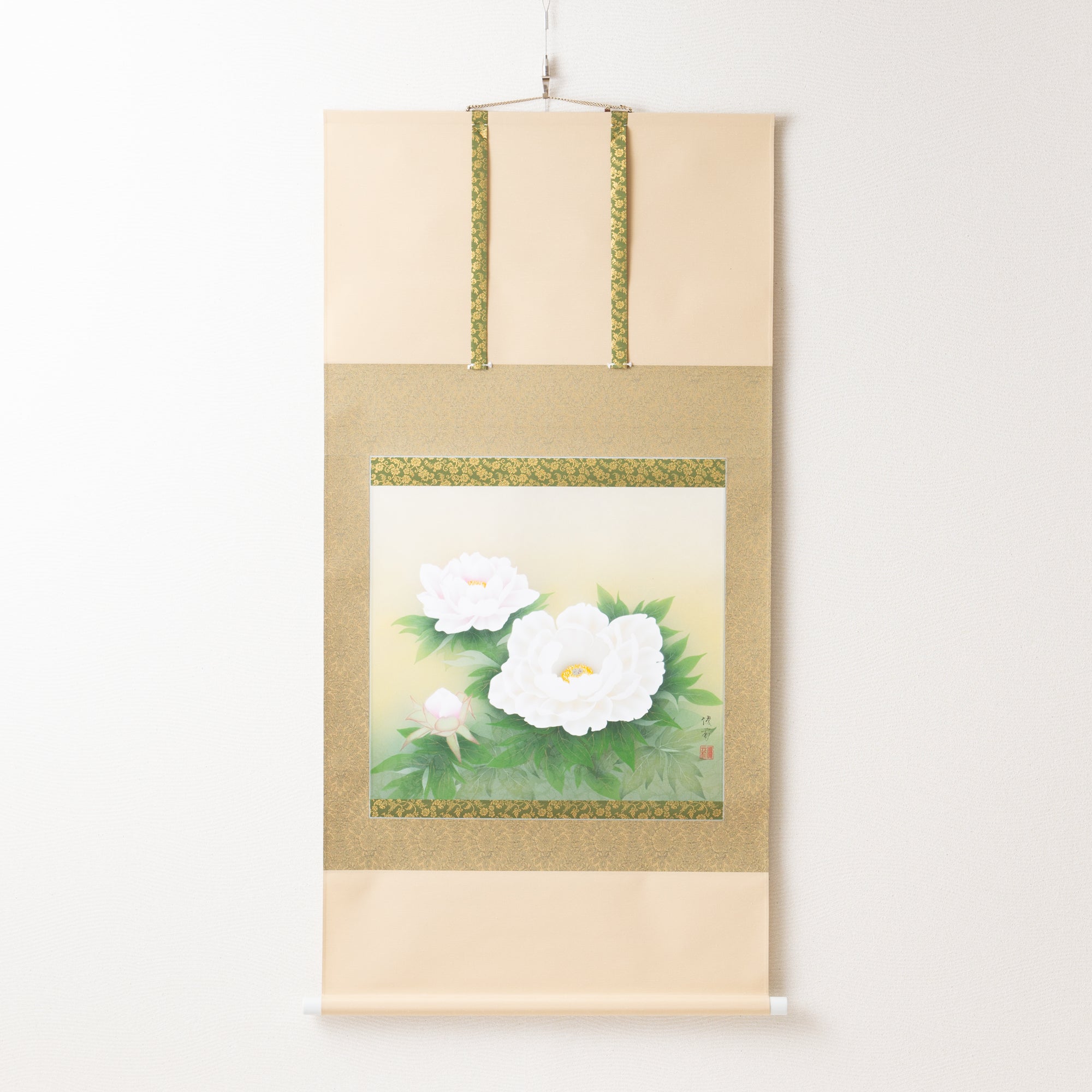 Peonies / Kakejiku Hanging Scroll