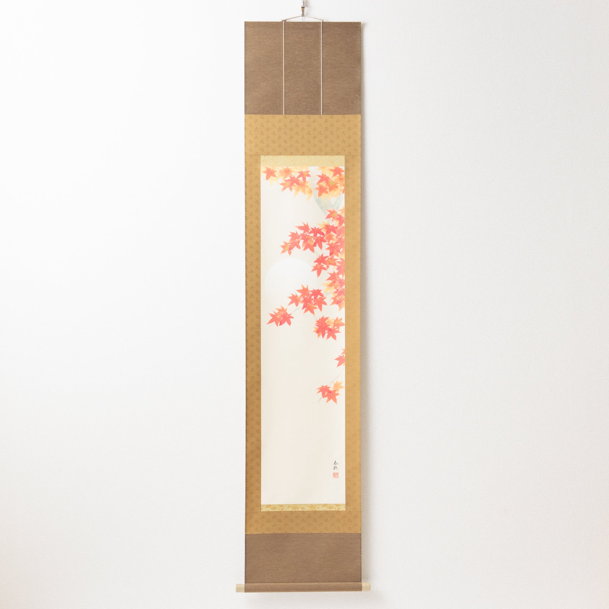 Moonlit Autumn Leaves / Kakejiku Hanging Scroll