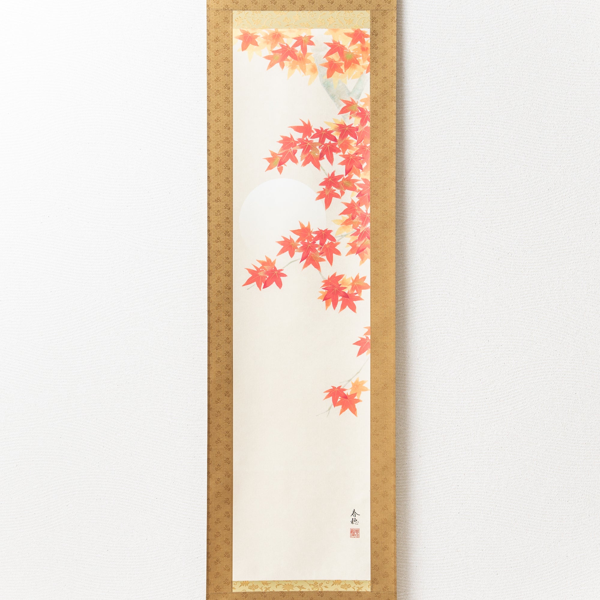 Moonlit Autumn Leaves / Kakejiku Hanging Scroll