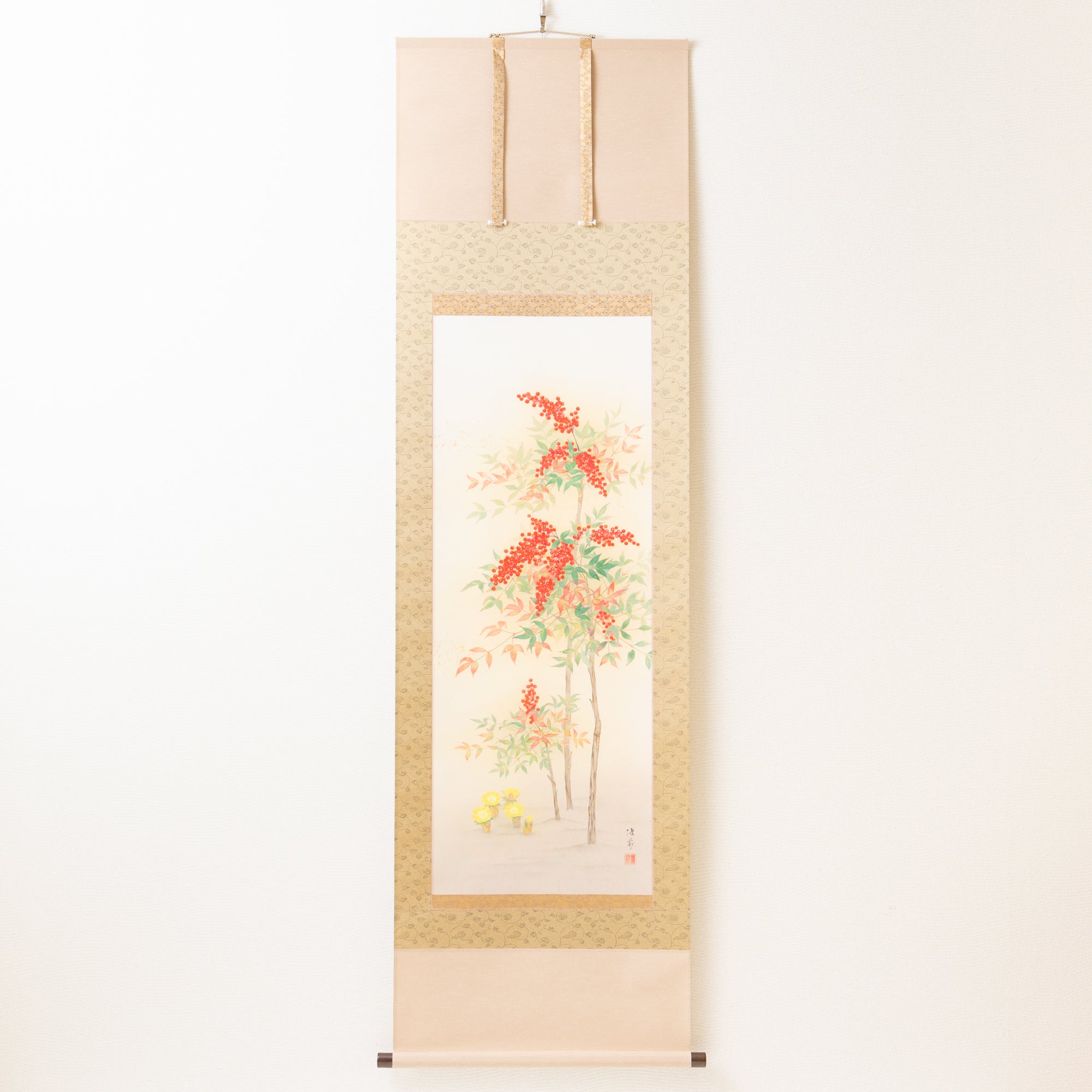 Nanten Fukuju / Kakejiku Hanging Scroll