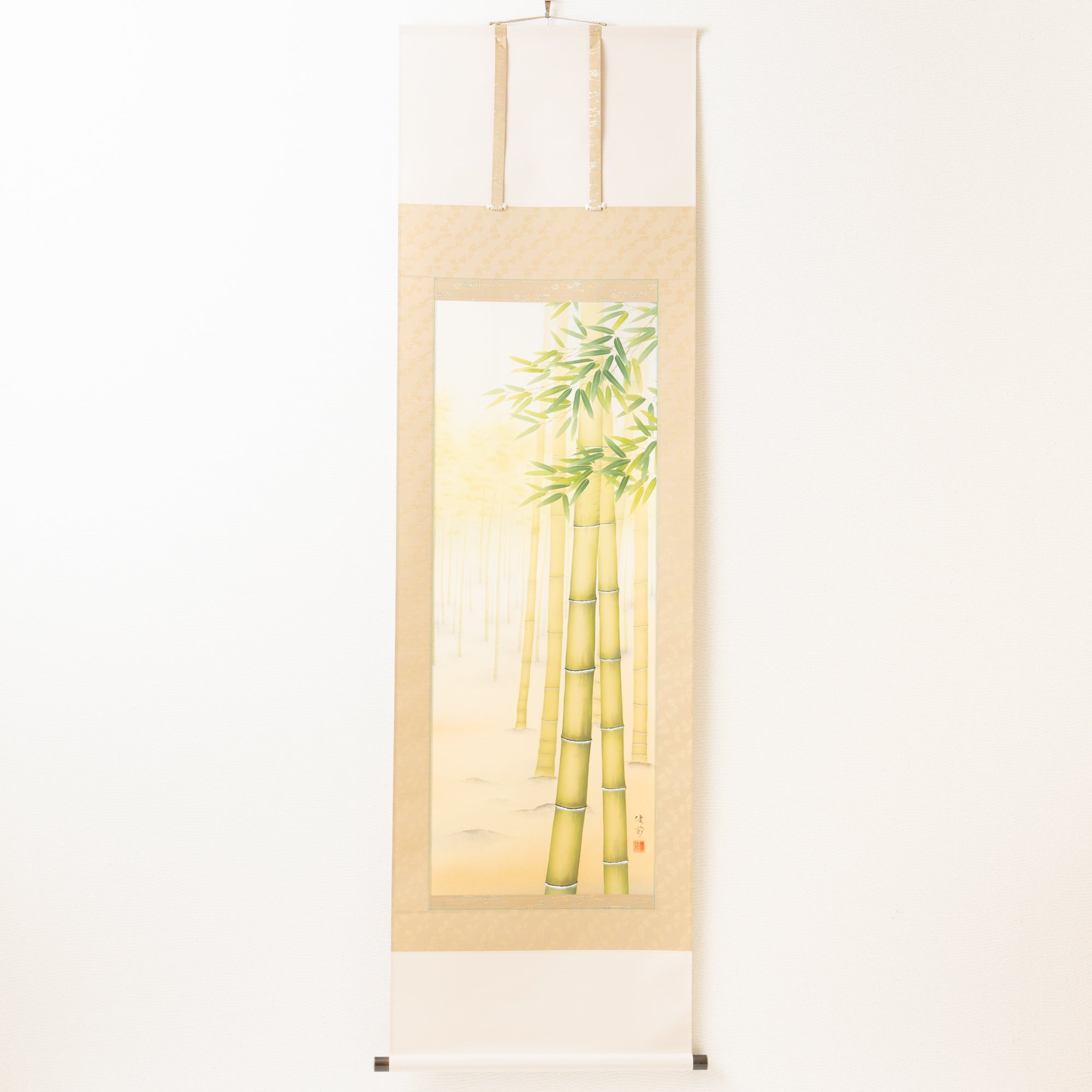 Auspicious Bamboo Grove Painting / Kakejiku Hanging Scroll