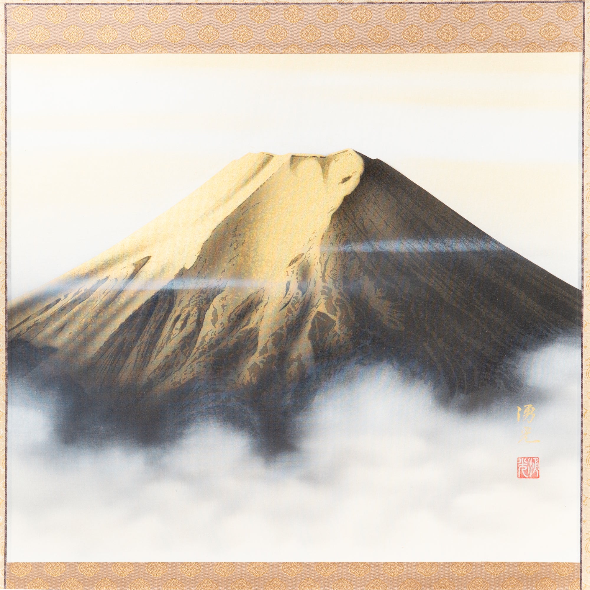 Golden Fuji / Kakejiku Hanging Scroll